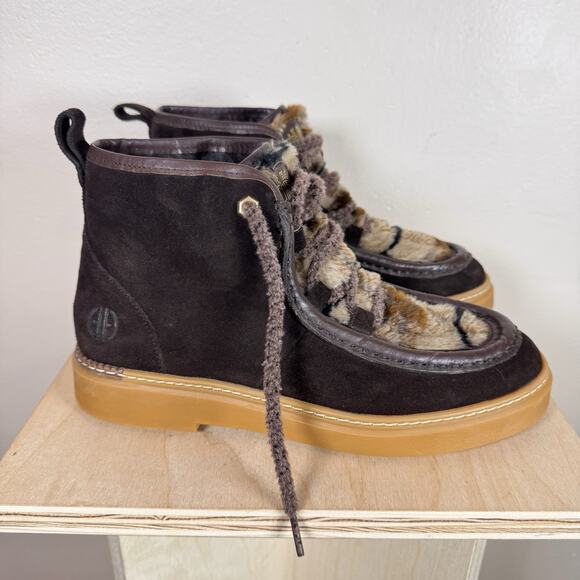 Cole Haan Shoes - Cole Haan Womens Chaka Bootie All Day Summit Brown Lace Up Ankle Size 7.5